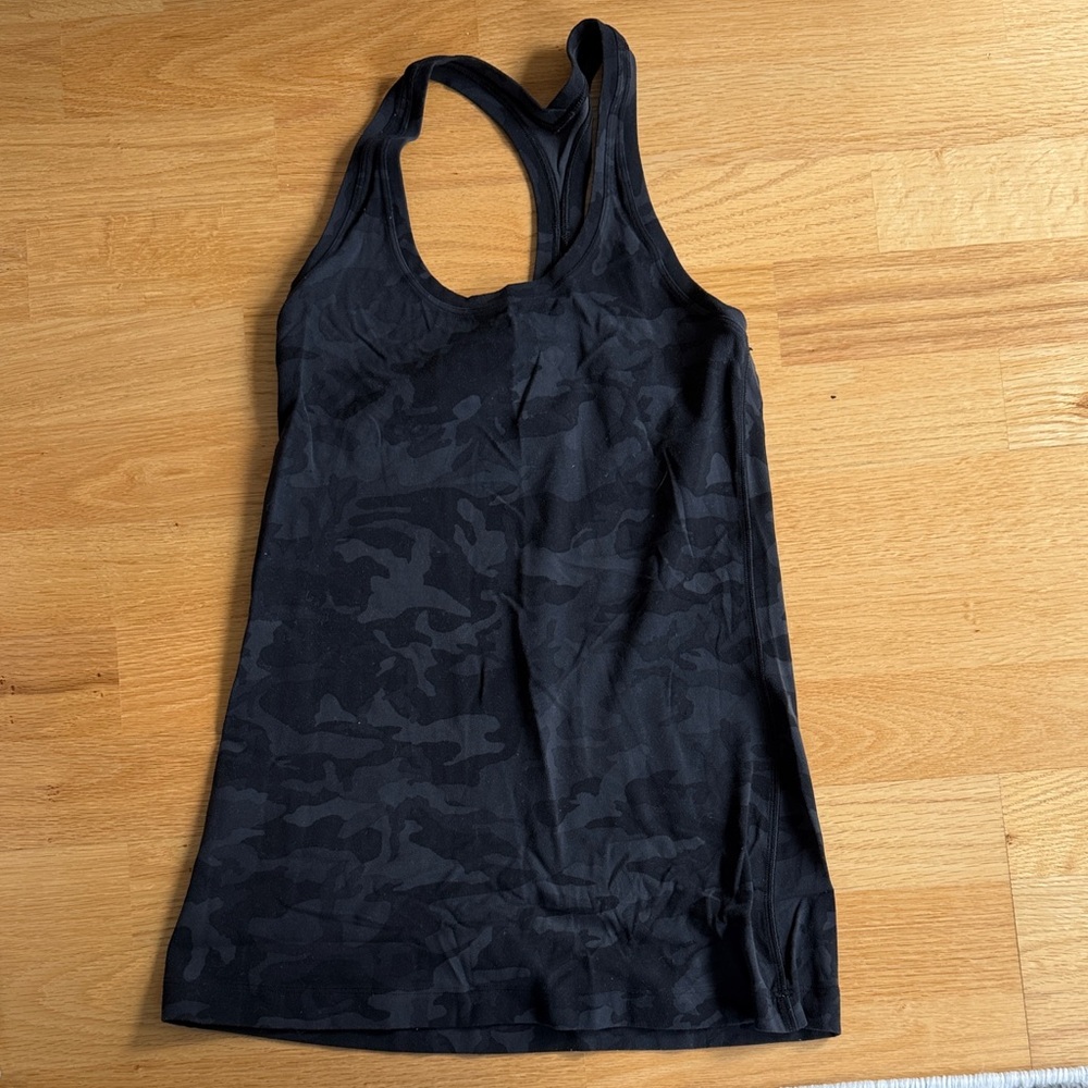 lululemon athletica Black Camo Racerback Tank Top